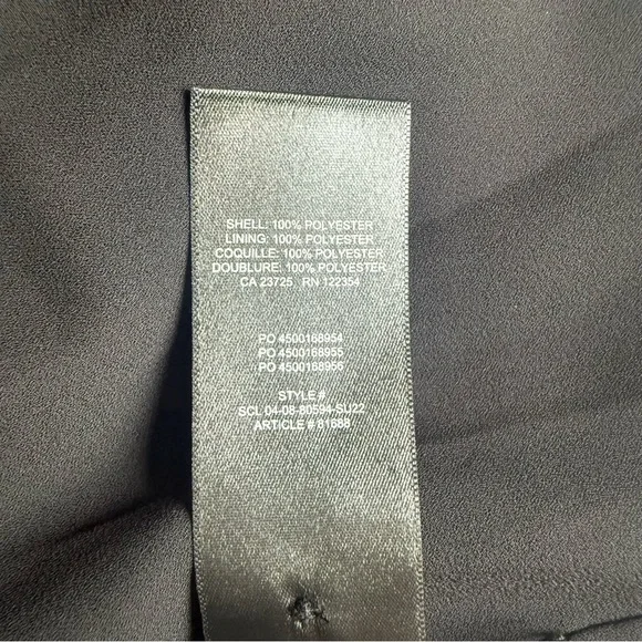 WILFRED Daydreamer Mini Dress Black Pleated Chiffon Long Sleeve L Aritzia - Picture 14 of 16